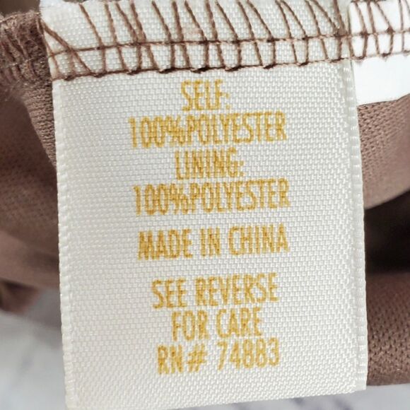 🔹️Anthropologie Adiva Brown Ruffled Rosette Neck Sleeveless Top Small - Picture 9 of 10